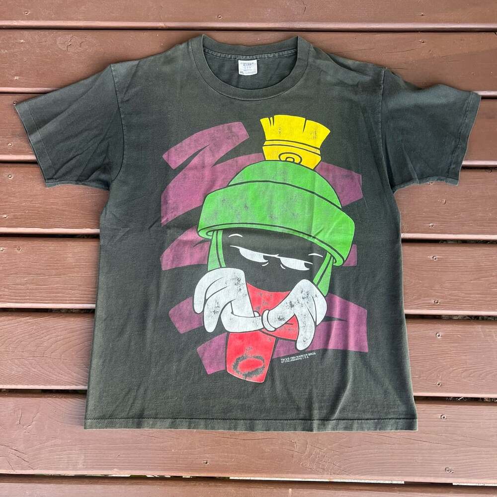 Vintage 1994 Marvin The Martian Looney Tunes College Ware Graphic T-Shirt XL